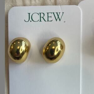 NWT J. Crew Sculptural Orb Gold Fashion Earrings NWT #208